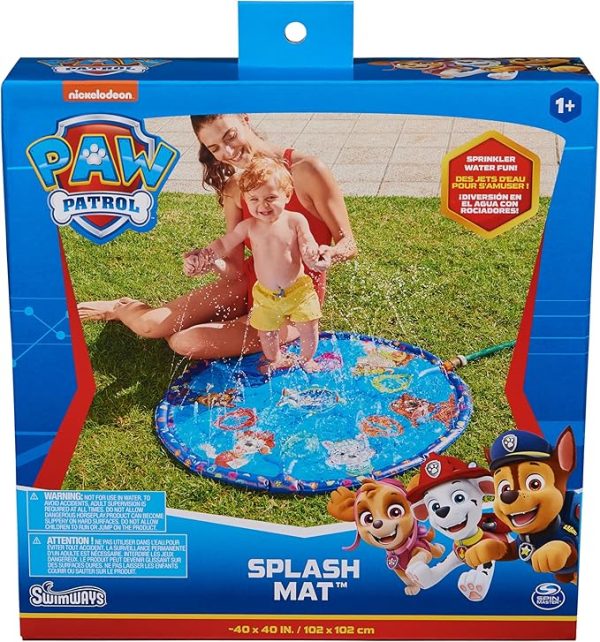 SwimWays PAW Patrol Splash Mat, Kids Splash Pad, Outdoor Toys, PAW Patrol Party Supplies and Water Toys for Kids Ages 1 & Up